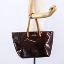 LOUIS VUITTON Monogram Vernis Bellevue GM Tote Bag Amarante M93589 Auth 149163-21