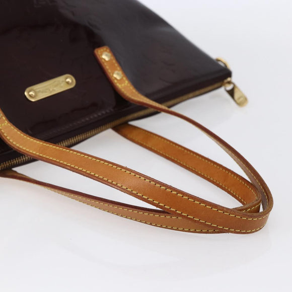 LOUIS VUITTON Monogram Vernis Bellevue GM Tote Bag Amarante M93589 Auth 149163