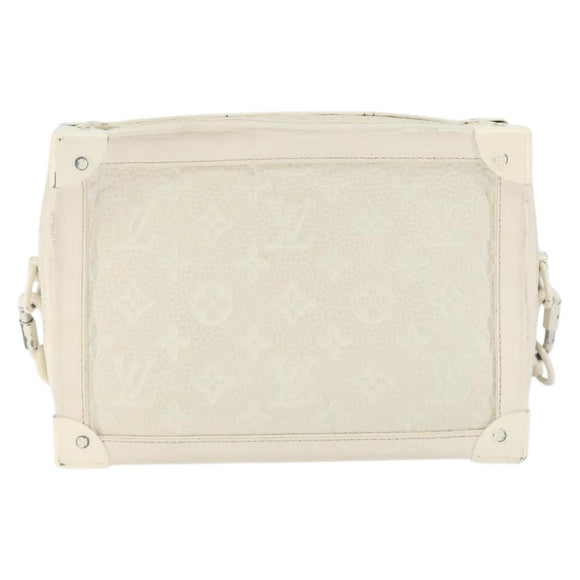 LOUIS VUITTON Monogram Empreinte Soft Trunk Bag White M53287 LV Auth 149169