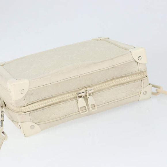 LOUIS VUITTON Monogram Empreinte Soft Trunk Bag White M53287 LV Auth 149169