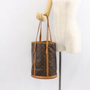 LOUIS VUITTON Monogram Bucket GM Shoulder Bag M42236 LV Auth 149171-22
