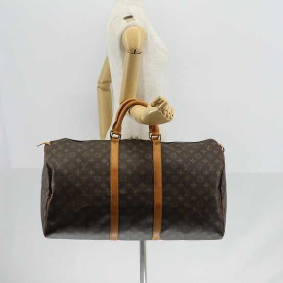 LOUIS VUITTON Monogram Keepall 55 Boston Bag M41424 LV Auth 149177