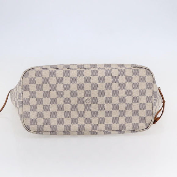 LOUIS VUITTON Damier Azur Neverfull MM Tote Bag N41605 LV Auth 149182
