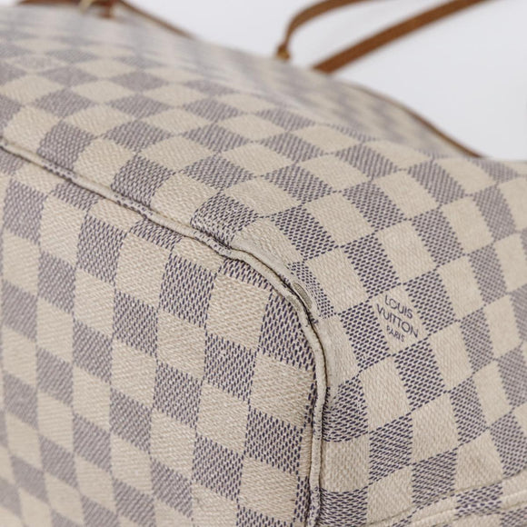 LOUIS VUITTON Damier Azur Neverfull MM Tote Bag N41605 LV Auth 149182