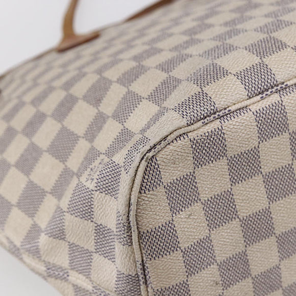 LOUIS VUITTON Damier Azur Neverfull MM Tote Bag N41605 LV Auth 149182