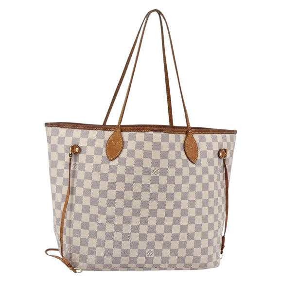 LOUIS VUITTON Damier Azur Neverfull MM Tote Bag N41605 LV Auth 149182