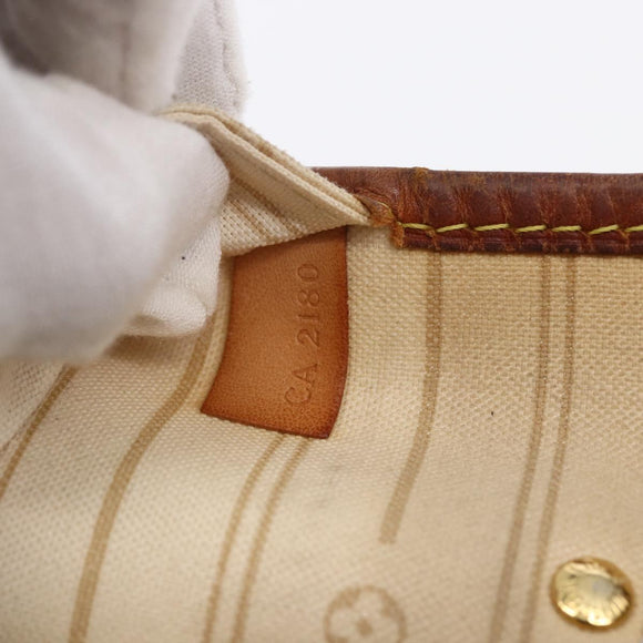 LOUIS VUITTON Damier Azur Neverfull MM Tote Bag N41605 LV Auth 149182