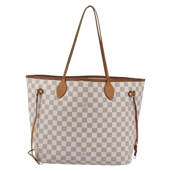 LOUIS VUITTON Damier Azur Neverfull MM Tote Bag N41605 LV Auth 149182
