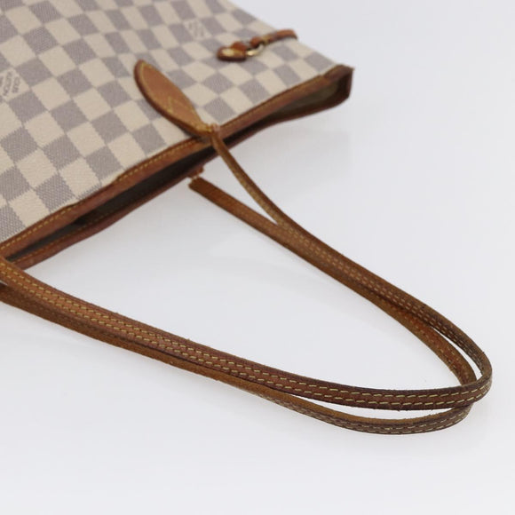 LOUIS VUITTON Damier Azur Neverfull MM Tote Bag N41605 LV Auth 149182