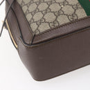 GUCCI Ophidia GG Supreme Web Sherry Line Bag PVC Beige 550622 Auth 149185-16