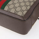 GUCCI Ophidia GG Supreme Web Sherry Line Bag PVC Beige 550622 Auth 149185-17