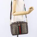 GUCCI Ophidia GG Supreme Web Sherry Line Bag PVC Beige 550622 Auth 149185-25