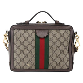 GUCCI Ophidia GG Supreme Web Sherry Line Bag PVC Beige 550622 Auth 149185 - 0