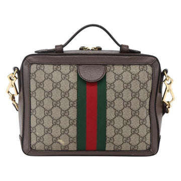 GUCCI Ophidia GG Supreme Web Sherry Line Bag PVC Beige 550622 Auth 149185 - 0