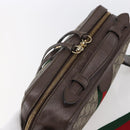 GUCCI Ophidia GG Supreme Web Sherry Line Bag PVC Beige 550622 Auth 149185-6