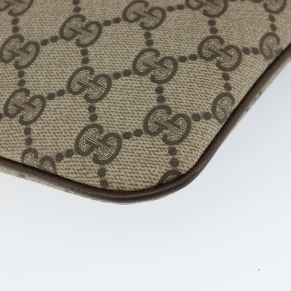 GUCCI GG Supreme Web Sherry Line Bag PVC Beige Gold 904 02 047 Auth 149187