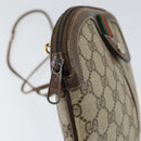 GUCCI GG Supreme Web Sherry Line Bag PVC Beige Gold 904 02 047 Auth 149187-19