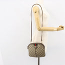 GUCCI GG Supreme Web Sherry Line Bag PVC Beige Gold 904 02 047 Auth 149187-22