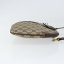 GUCCI GG Supreme Web Sherry Line Bag PVC Beige Gold 904 02 047 Auth 149187-3