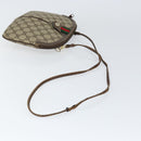 GUCCI GG Supreme Web Sherry Line Bag PVC Beige Gold 904 02 047 Auth 149187-7