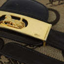 CELINE C Sulky Shoulder Bag Canvas Beige Gold Auth 149188-9