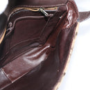 CELINE C Sulky Shoulder Bag Canvas Beige Gold Auth 149188-19