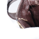 CELINE C Sulky Shoulder Bag Canvas Beige Gold Auth 149188-12