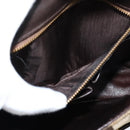 CELINE C Sulky Shoulder Bag Canvas Beige Gold Auth 149188-21