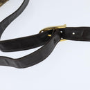 CELINE C Sulky Shoulder Bag Canvas Beige Gold Auth 149188-7