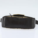 CELINE C Sulky Shoulder Bag Canvas Beige Gold Auth 149188-5