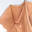 CELINE Circle Macadam Canvas Hand Bag PVC Leather Brown Gold Auth 149189-20