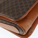 CELINE Macadam Canvas Shoulder Bag PVC Leather Brown Gold Auth 149190-14