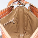 CELINE Macadam Canvas Shoulder Bag PVC Leather Brown Gold Auth 149190-19