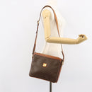 CELINE Macadam Canvas Shoulder Bag PVC Leather Brown Gold Auth 149190-23