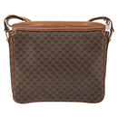 CELINE Macadam Canvas Shoulder Bag PVC Leather Brown Gold Auth 149190-2