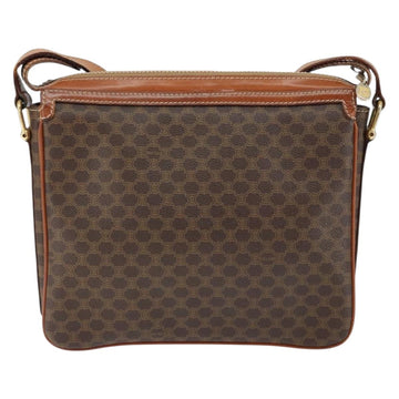 CELINE Macadam Canvas Shoulder Bag PVC Leather Brown Gold Auth 149190 - 0