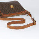 CELINE Macadam Canvas Shoulder Bag PVC Leather Brown Gold Auth 149190-7