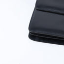 CELINE Shoulder Bag Leather Navy Gold Auth 149191-14