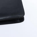 CELINE Shoulder Bag Leather Navy Gold Auth 149191-17