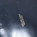 CELINE Shoulder Bag Leather Navy Gold Auth 149191-19