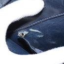 CELINE Shoulder Bag Leather Navy Gold Auth 149191-12