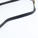 CELINE Shoulder Bag Leather Navy Gold Auth 149191-7