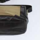 CELINE Shoulder Bag Canvas Beige Gold Auth 149192-14