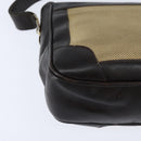 CELINE Shoulder Bag Canvas Beige Gold Auth 149192-15