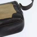 CELINE Shoulder Bag Canvas Beige Gold Auth 149192-16