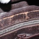 CELINE Shoulder Bag Canvas Beige Gold Auth 149192-11