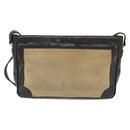 CELINE Shoulder Bag Canvas Beige Gold Auth 149192-2