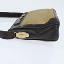 CELINE Shoulder Bag Canvas Beige Gold Auth 149192-3