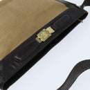 CELINE Shoulder Bag Canvas Beige Gold Auth 149192-6