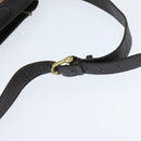 CELINE Shoulder Bag Canvas Beige Gold Auth 149192-7